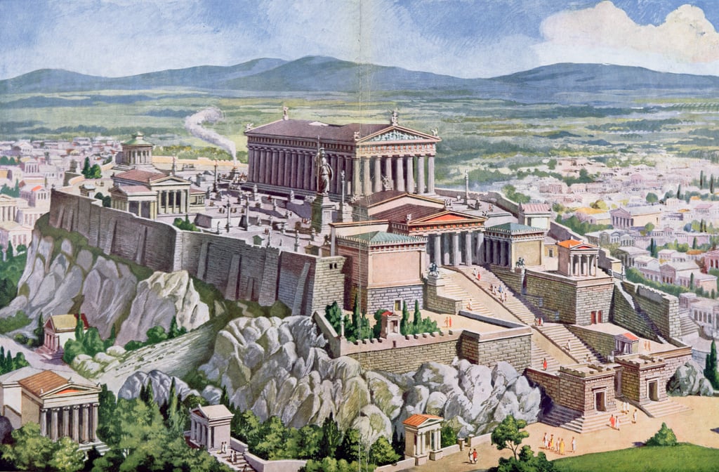 Die Akropolis in Athen im antiken Griechenland, 1914... (#363504)